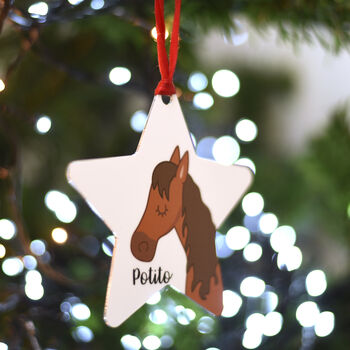 Personalised Horse Christmas Decoration Bold, 7 of 12