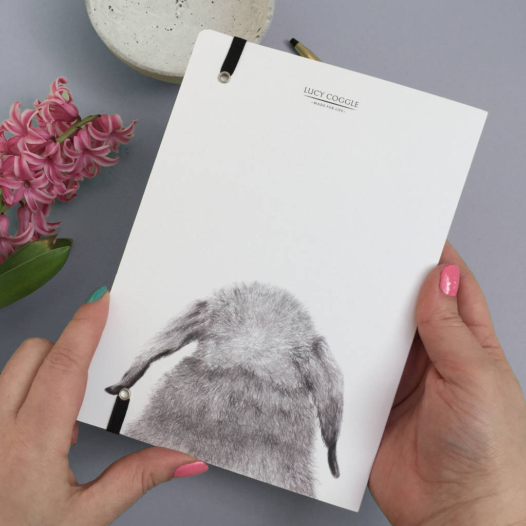 Rabbit Round Cornered Notebook By Lucy Coggle