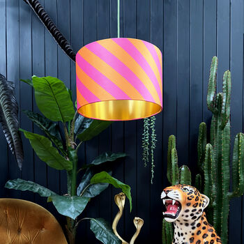 Tutti Frutti Helter Skelter Lampshades With Gold Lining, 2 of 4