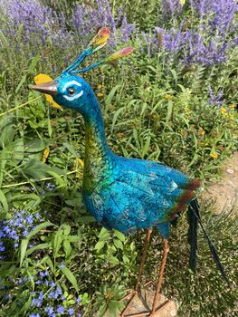 Elegant Free Standing Peacock Ornament, 5 of 10
