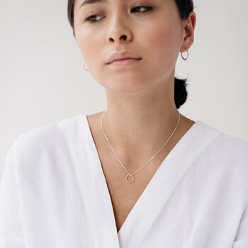 Recycled Silver Mini Circle Necklace, 2 of 2