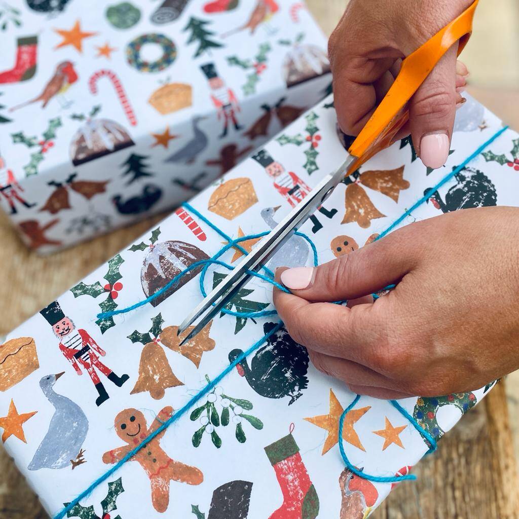 Christmas Festivities Wrapping Paper By IzziRainey | notonthehighstreet.com