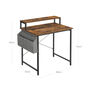 Industrial Brown Small Computer Desk With Monitor Riser, thumbnail 7 of 7