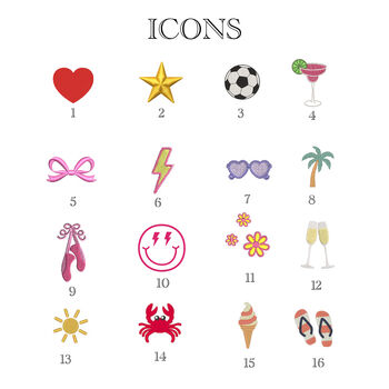 Striped Cosmetic Bags With Icon, 7 of 9