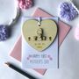 Personalised First Mother's Day Keepsake Heart Card, thumbnail 1 of 4