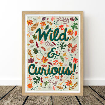 Wild And Curious Green Woodland Nursery Art Print, 6 of 8