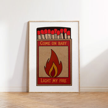 Light My Fire Music Gift Print, 2 of 2