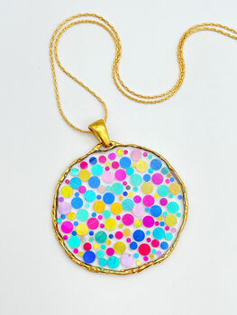 Statement Disco Necklace With Colourful Glitter, 8 of 12