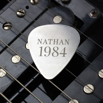 Personalised Year Silver Plectrum, 2 of 3