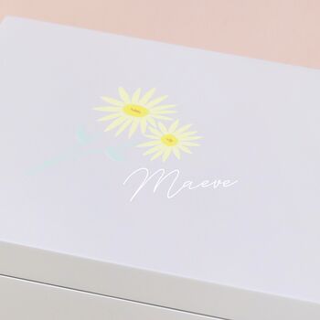 Personalised Flower Jewellery Box With Pull Drawers, 5 of 6