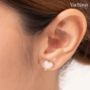 Enamel Bodhi Leaf Gold Vermeil, Sterling Silver Earrings, thumbnail 6 of 11