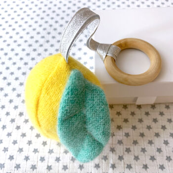 New Mum's Personalised Cashmere Shawl And Lemon Teether, 5 of 9