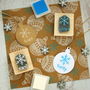 Personalised Child's Christmas Snowflake Rubber Stamp, thumbnail 1 of 3
