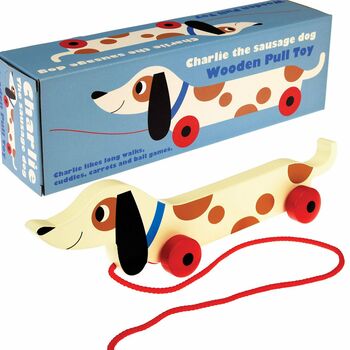 Charlie The Sausage Dog Wooden Pull Toy, 7 of 7