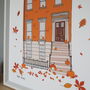 Autumn Townhouse Print, thumbnail 2 of 3