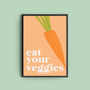 Personalised 'Eat Your Veggies' Colourful Art Print, thumbnail 2 of 4
