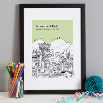 Personalised Derby Graduation Gift Print, 4 of 9