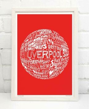 Liverpool Football Club Typography Print, 8 of 9