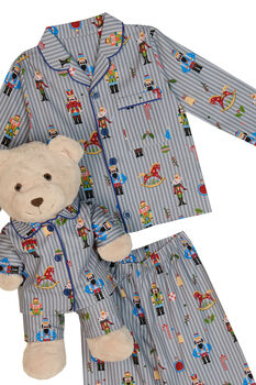 Soldat Boys Toy Soldier Pyjama Set With Teddy Bear, 3 of 4