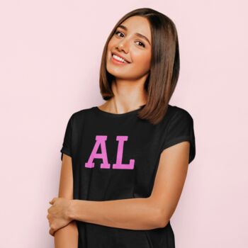 Monogrammed Women's T Shirt, 2 of 2