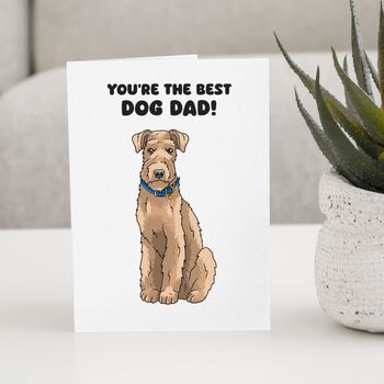 Personalised Airdale Terrier Sympathy Dog Loss Memorial Card, 3 of 12