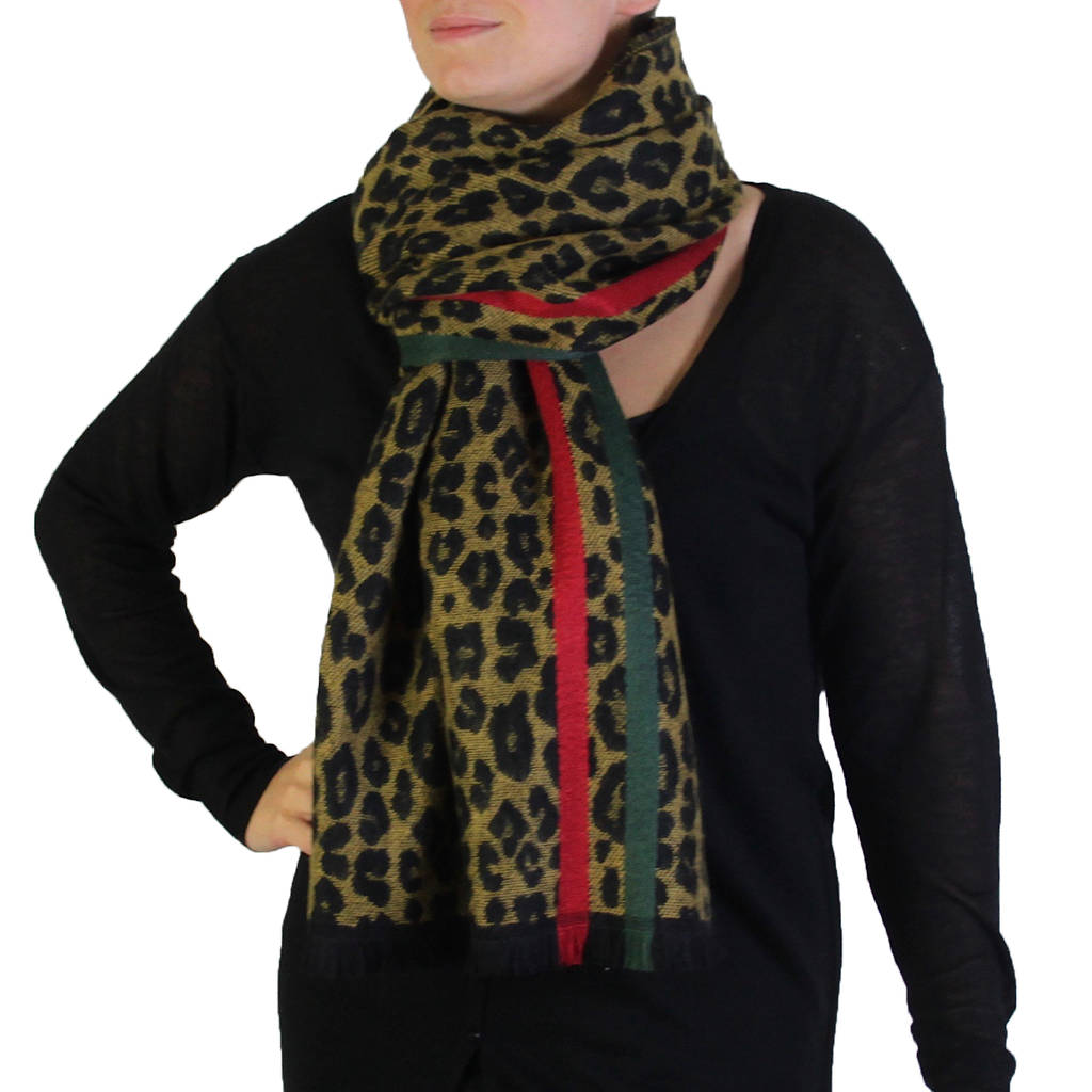 leopard print winter scarf by my posh shop