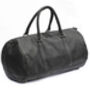 Black Leather Travel Duffle Bag Holdall With Personalised Luggage Tag, thumbnail 2 of 5