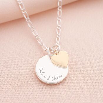 Disc And Charm Mixed Metal Personalised Name Necklace, 4 of 12