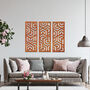 Metal Geometric Abstract Wall Art Set For Modern Living Room Decor, thumbnail 7 of 10