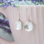 Handmade Textured Sterling Silver Drop Earrings, thumbnail 1 of 4