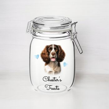 Personalised Springer Spaniel Kilner Style Treat Jar B, 2 of 2