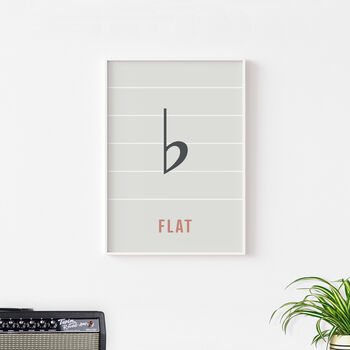 Flat Note Print | Music Theory Poster, 5 of 10