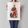 Personalised Speedway Rider Print, thumbnail 4 of 7