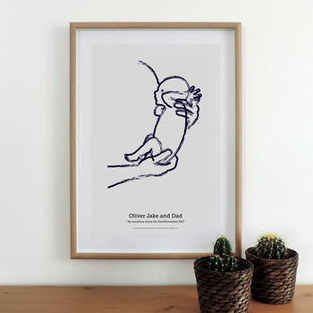 'The Big Love' Personalised Scale Premature Baby Print, 2 of 4