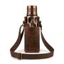 Hammered Copper Water Bottle And Geunine Leather Carrying Bag Set, thumbnail 4 of 11
