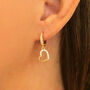 Amari Gold Plated Hoop Earrings, thumbnail 3 of 3