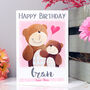 Personalised Gran Nan Bear Birthday Card, thumbnail 1 of 4