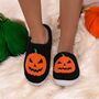 Plush Pumpkin Halloween Family Unisex Slippers, thumbnail 2 of 10