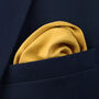 Wedding Handmade 100% Brushed Cotton Tie In Mustard Yellow | Groomsmen Ties, thumbnail 5 of 10