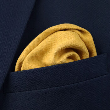 Wedding Handmade 100% Brushed Cotton Tie In Mustard Yellow | Groomsmen Ties, 5 of 10