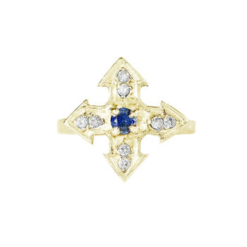 Sapphire And Diamond Cross Ring, 3 of 3