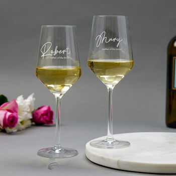 Personalised 'Mother Of The Bride' Crystal Wine Glass, 3 of 9