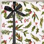 Three Sheets Of Traditional Mistletoe Botanical Christmas Wrapping Paper, thumbnail 1 of 2