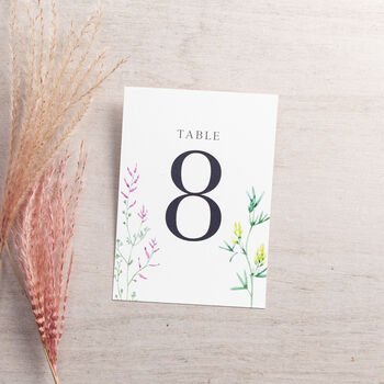 Wildflowers Table Number Cards, 2 of 2
