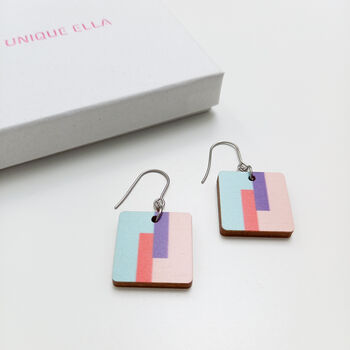 Flow Wooden Drop Earrings, 3 of 10