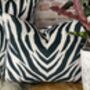 Velvet Zebra Print Cushion, thumbnail 5 of 12