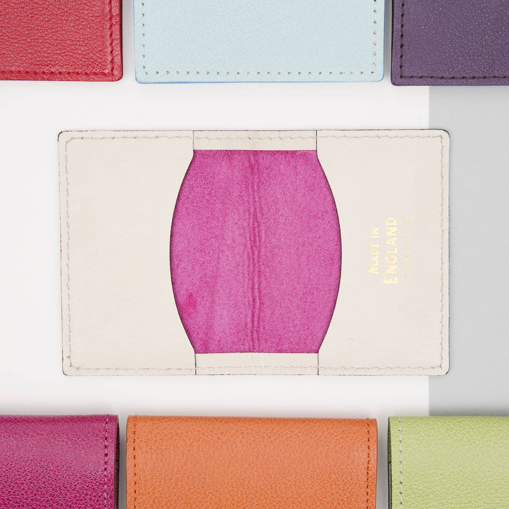 Bright Leather Travel Card Holder By Johny Todd