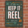 Personalised Keep It Reel Fishing Metal Wall Sign, thumbnail 3 of 3