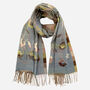 Tapestry Floral Supersoft Winter Scarf In Denim Blues, thumbnail 2 of 3