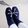 Mummy And Me Handmade Snowflake Slipper Sock Set, thumbnail 7 of 9